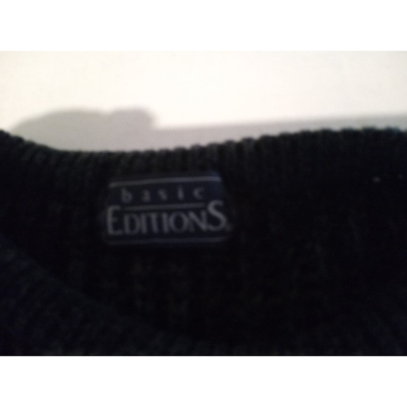 Basic Editions Mens Size 42x30 Black Sweater - Picture 3 of 3
